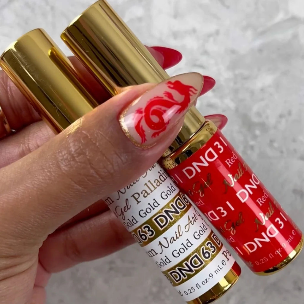 DND Nail Art Gel Liner - 63 Palladium Gold