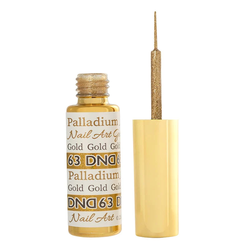 DND Nail Art Gel Liner - 63 Palladium Gold