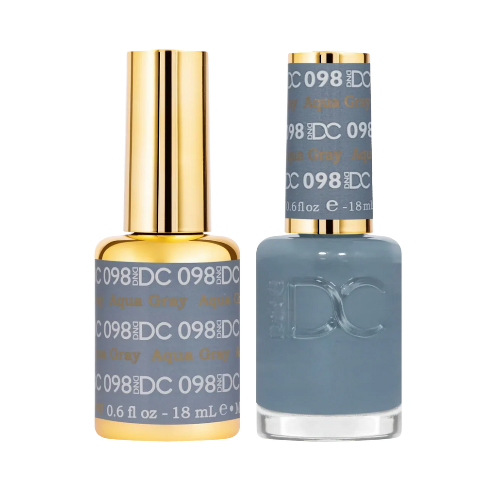 DND DC Gel Nail Polish Duo - 098 Aqua Gray
