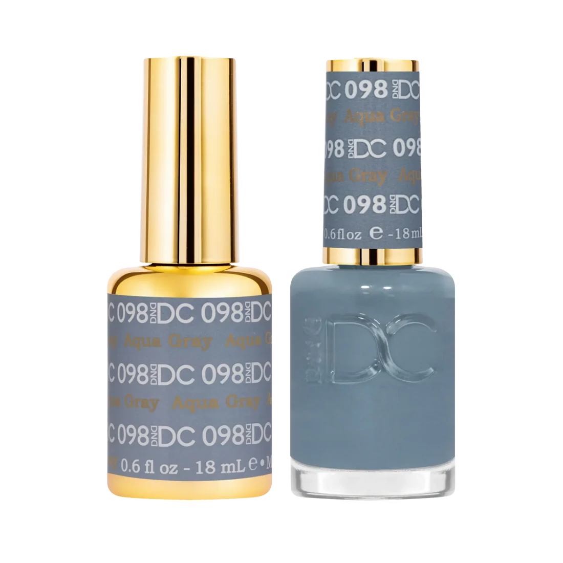 DND DC Gel Nail Polish Duo - 098 Aqua Gray