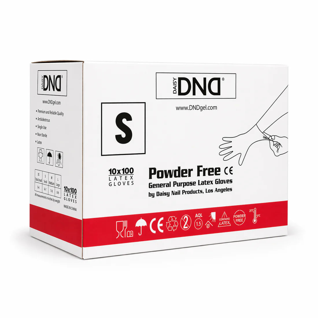 DND - Latex Gloves Case 10 Boxes (S, M)