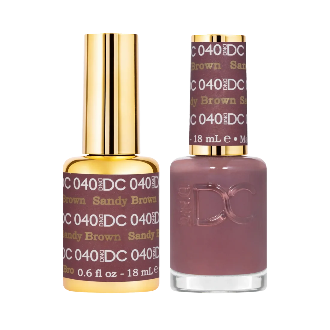 DND DC Gel Nail Polish Duo - 040 Sandy Brown