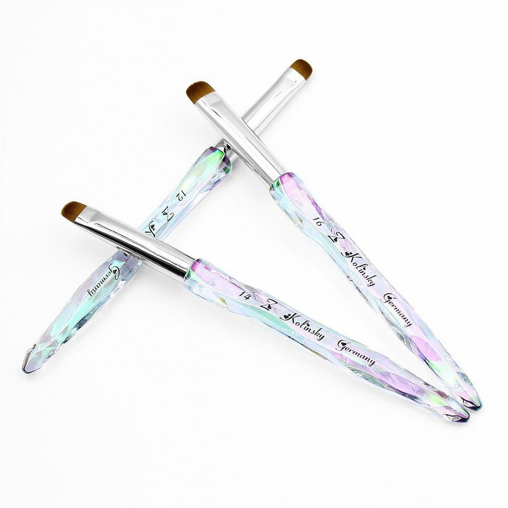 JKIO French Z Brushes - Crystal Handle (Size 8, 10, 12, 14, 16)