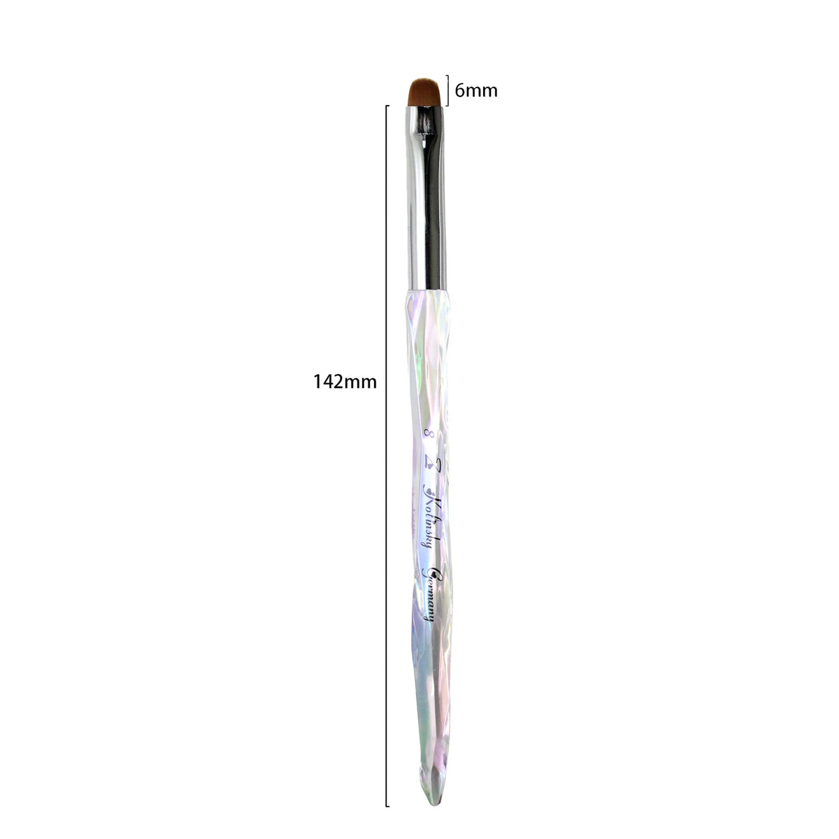 JKIO French Z Brushes - Crystal Handle (Size 8, 10, 12, 14, 16)